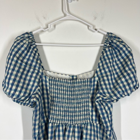 Boden Square Neck 100% Linen Midi Dress Size US 12 - Picture 9 of 11